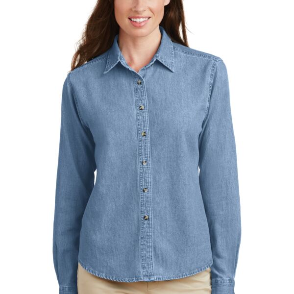 Women's Long Sleeve Value Denim Shirt Thumbnail