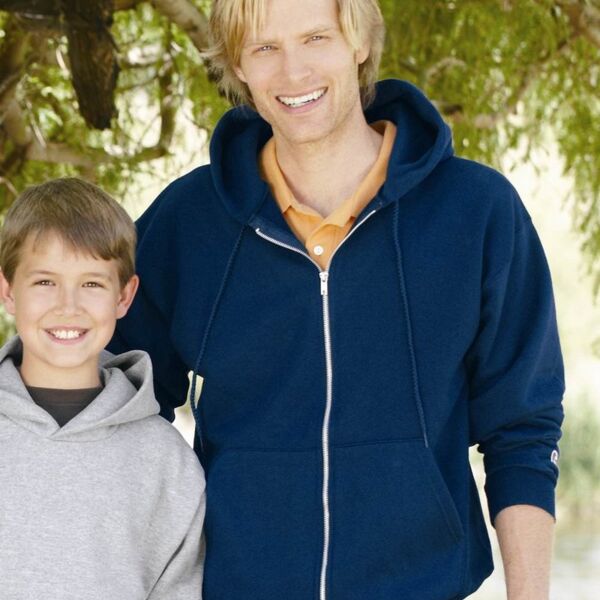 Youth Powerblend® Full-Zip Hooded Sweatshirt Thumbnail