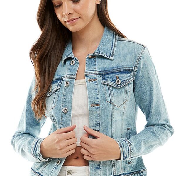 Stretched Ladies Casual Denim Jacket Thumbnail
