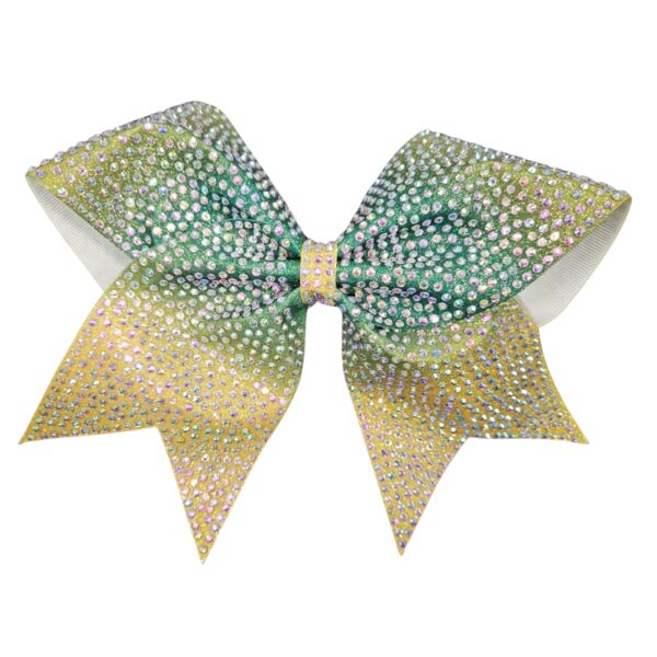 Yellow & Green Ombre AB Rhinestone Bow Thumbnail