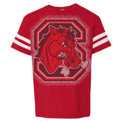 BIG RED LOGO - Youth Football Fine Jersey Tee Thumbnail