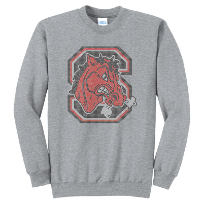 BIG RED LOGO X SLEEVE - Core Fleece Crewneck Sweatshirt Thumbnail