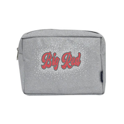 CURSIVE BIG RED - Glitter Large Cosmetic Travel Pouch Thumbnail