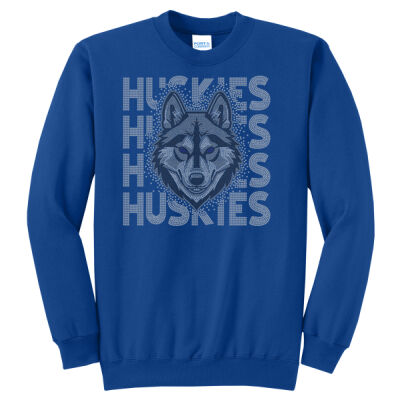 HUSKIES REPEAT - Core Fleece Crewneck Sweatshirt Thumbnail