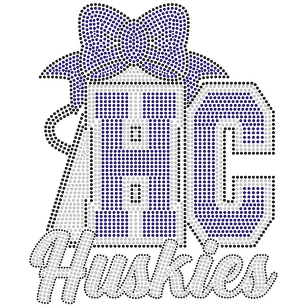 HC Huskies with Megaphone and Pom Pom Thumbnail